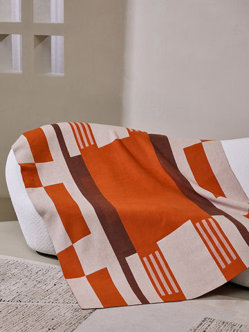 Cashmere Double-Jacquard Wrap blanket