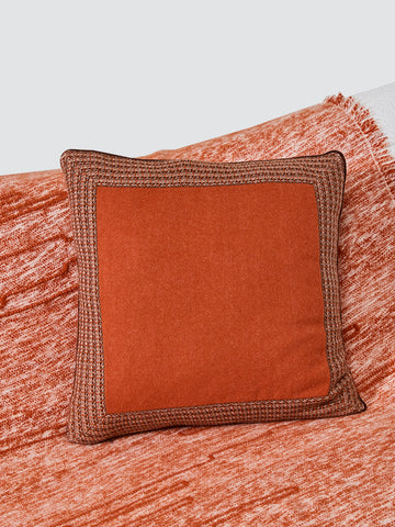Cashmere needle-shuttle stitched cushion