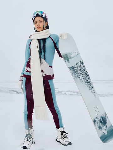 [Snow-Mountain Collection] Cashmere Turtleneck Raglan-Sleeve Pullover for Women