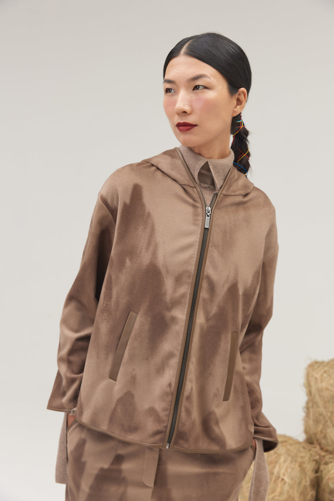 Women's print burnoose