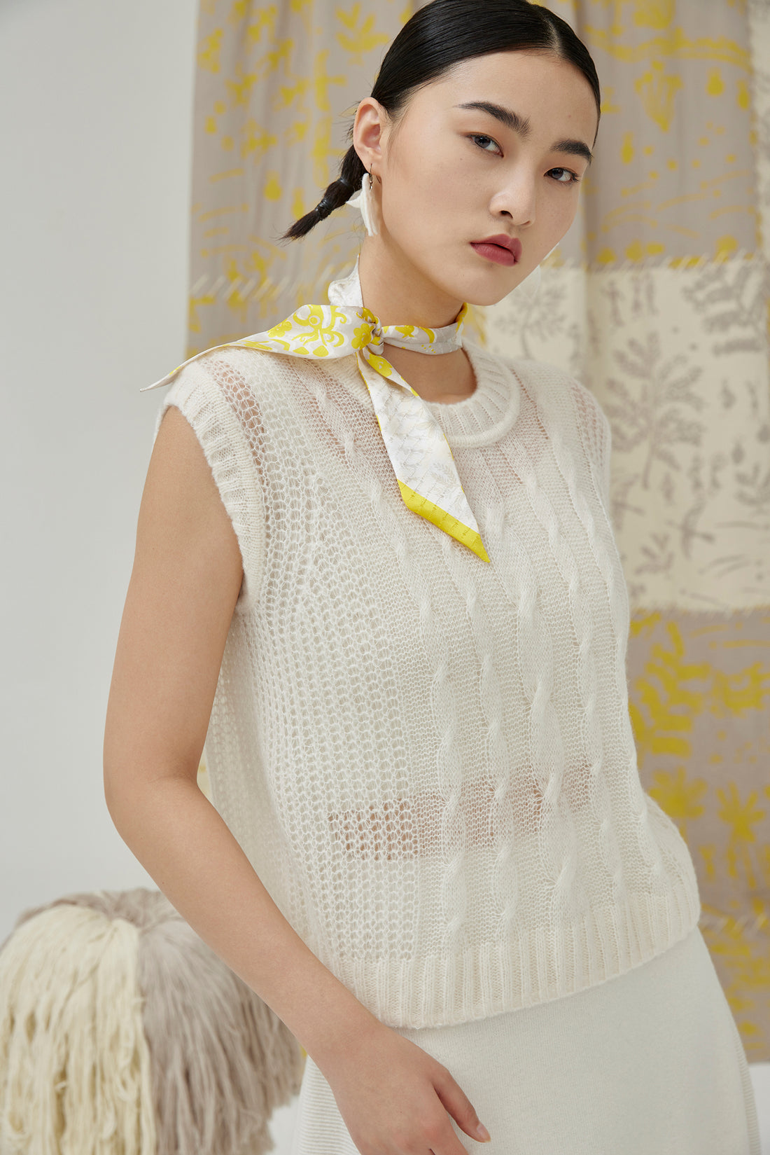 Women's Semi-sheer vest top