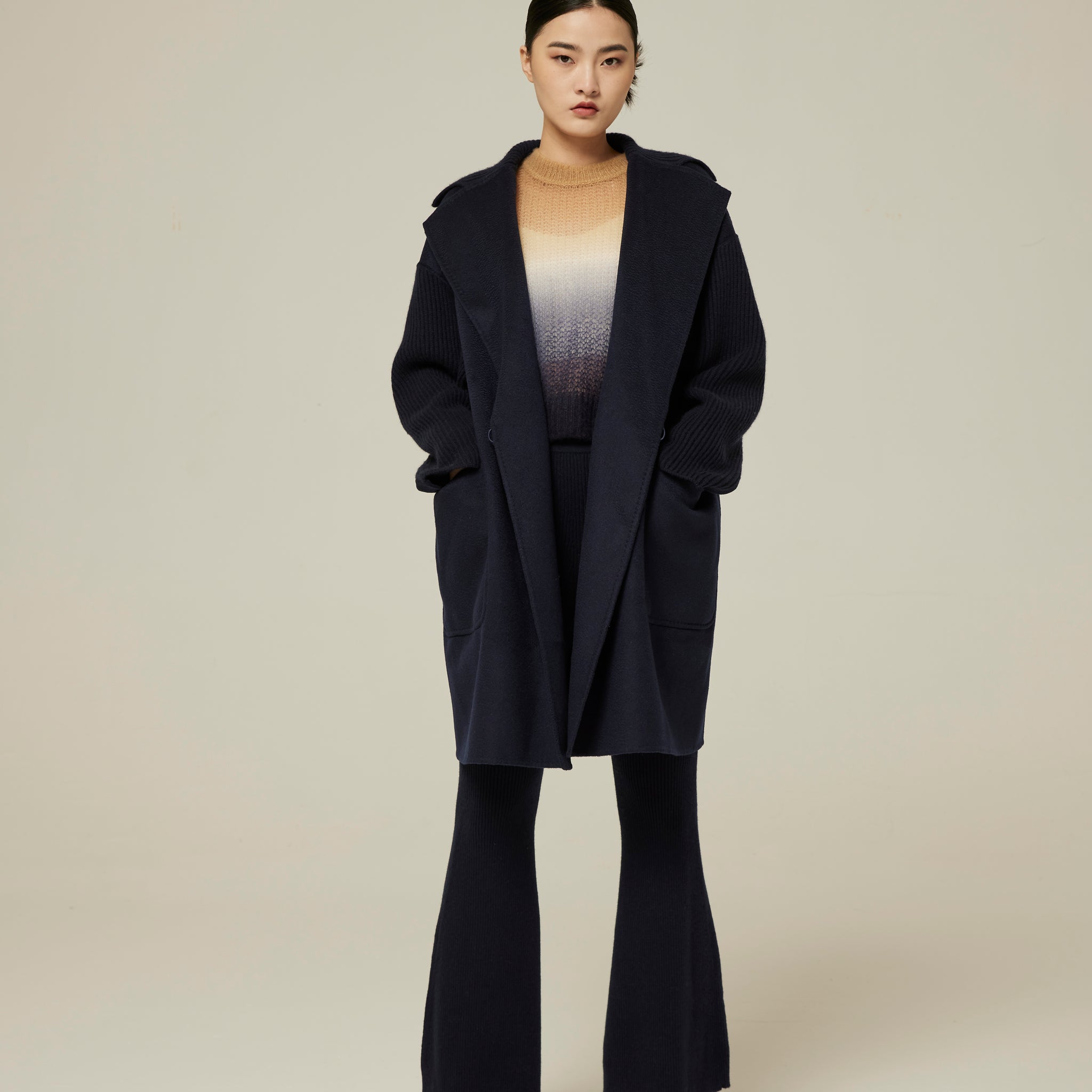 Women's two-sided cashmere coat